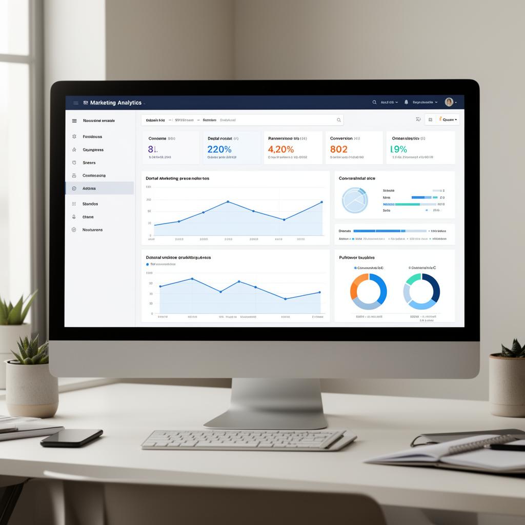 Performance analytics dashboard showing Google Ads conversion metrics