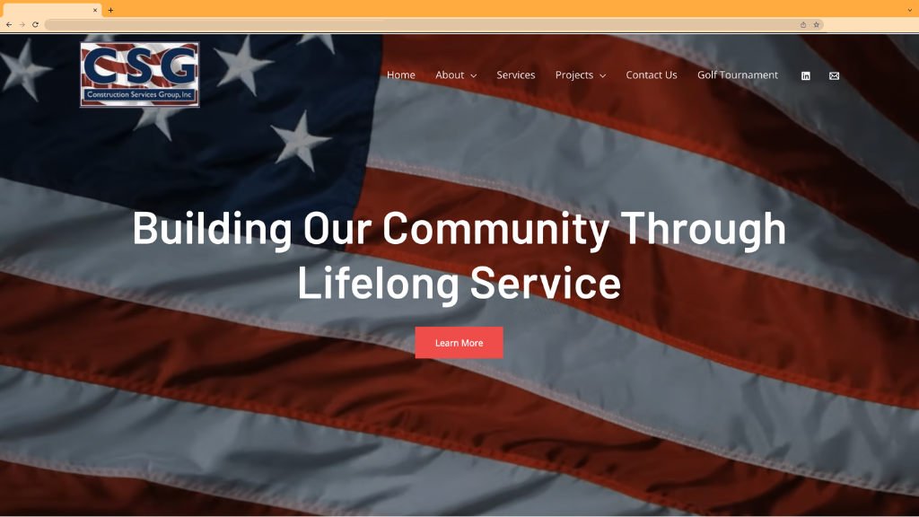 Construction Services Group website by Holy Webs