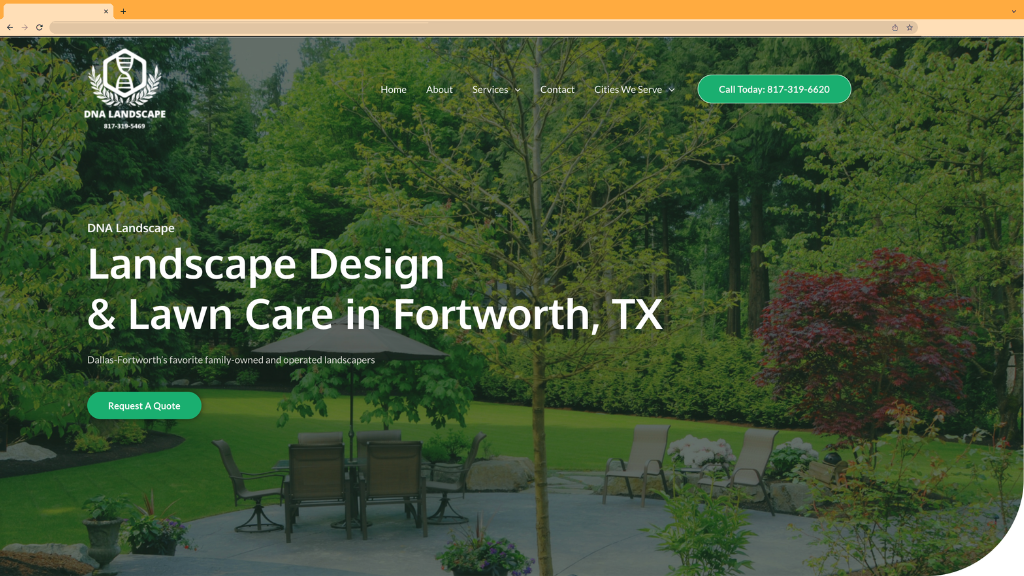 DNA Landscape website by Holy Webs